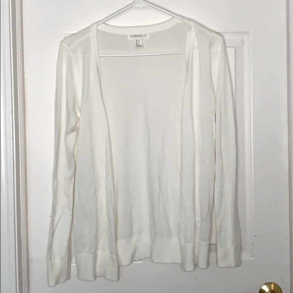 White cardigan